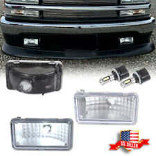 For 98-04 Chevy S10 Pickup Blazer Clear Lens LED Front Bumper Driving Fog Lights picture