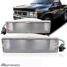 For Nissan D21 1986-1997 Hardbody Pickup Front Bumper Lamp Clear Pair Set picture