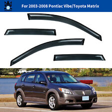 Dark Smoke Window Visor Rain Guards for 2003-2008 Pontiac Vibe & Toyota Matrix picture