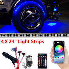 4Pcs 24 Inch Aura Wheel Well RGB LED Kit Bluetooth&Dual Wireless Control For Car picture