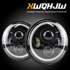 Black Pair For Datsun 280ZX/240Z/260Z/280Z 7inch Round LED Headlights Hi/Lo Beam picture