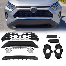 Front Upper Lower Grille Bumper Foglights and Cover For 2019-2021 Toyota RAV4 picture