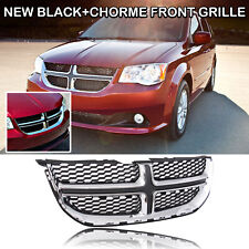 New Grille Grill Matte For 2011-2020 Dodge Grand Caravan Front Black with Chrome picture