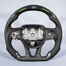 Real carbon fiber LED Steering Wheel 2015-24 Charger Challenger Durango Leather picture