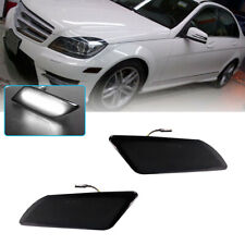 Front Side Bumper White LED Marker Lights For 12-14 Mercedes Benz C250 C300 C350 picture