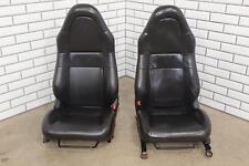 2000 Toyota MR2 Spyder Pair LH&RH Front Leather Bucket Seats (Black 202) Notes picture