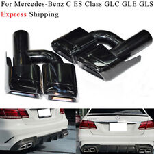 For Mercedes Benz AMG E S CLS Class W212 C63 E63 Rear Exhaust Tips Muffler Pipe picture