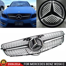 Front Grill Grille For Mercedes Benz W204 C180 C250 C300 C350 W/Led Star 2008-14 picture