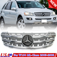 Silver Front Grille W/Emblem For Mercedes 2005-2008 W164 ML320 ML350 ML500 ML550 picture