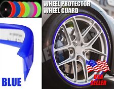 Wheel Rim Edge Guard Protector Universal Fit Silicone 2 Edge Type 4 Pcs (Blue) picture