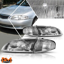 For 98-99 Mazda 626 Direct Replacement Headlight/Lamps Chrome Housing Clear Side picture