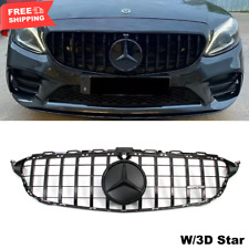 Black Front Grille Grill For Mercedes W205 2015-2018 C43 C200 C400 C43AMG C300 picture