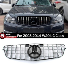 Front Grill w/Emblem For Mercedes Benz W204 2008-2014 C200 C250 C300 Grille picture