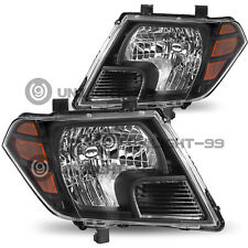 For 2009-2021 Nissan Frontier Truck Black Headlights Headlamps Left & Right Pair picture