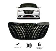 Fits Chrysler 300 300C Front Mesh Grill Black Bentley Style Grille 2011 2014  picture