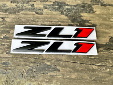 Pair Matte Red Black Camaro Zl1 Emblem Badge Letter Rear Side ZL1 Door Camaro picture