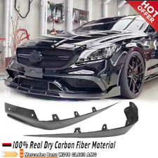 100%Real Carbon Front Bumper Fins Canard Vent Mercedes Benz W218 CLS63 AMG 15-17 picture