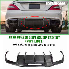 1x Rear Bumper Diffuser For Benz  W218 CLS550 CLS63 AMG 2011-2014 Carbon Fiber picture